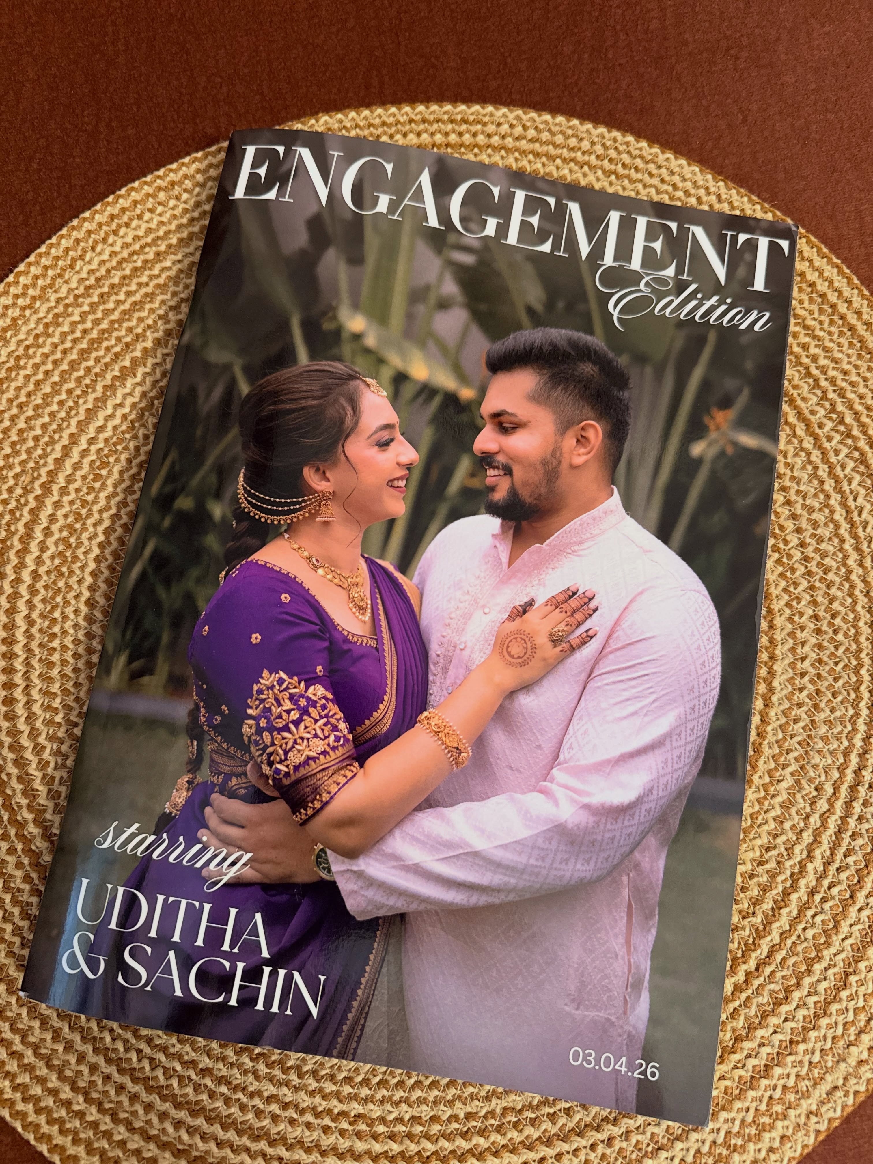 Engagement Edition – 12-Page Personalized Couple Magazine