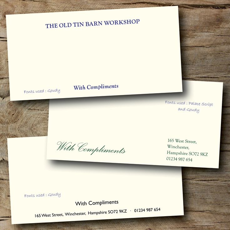 Compliment Slips